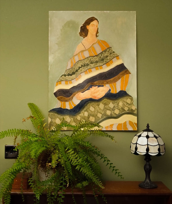 Girl in Patterned Shawl