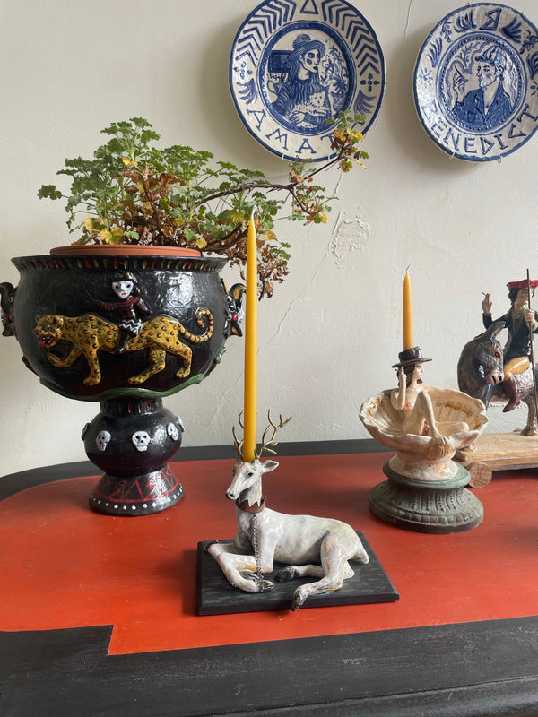 White Stag Candlestick