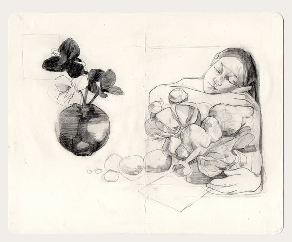 Holding it all, Sketchbook Study
