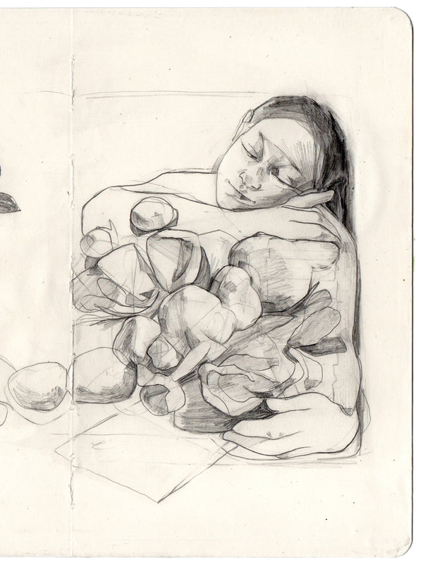 Holding it all, Sketchbook Study