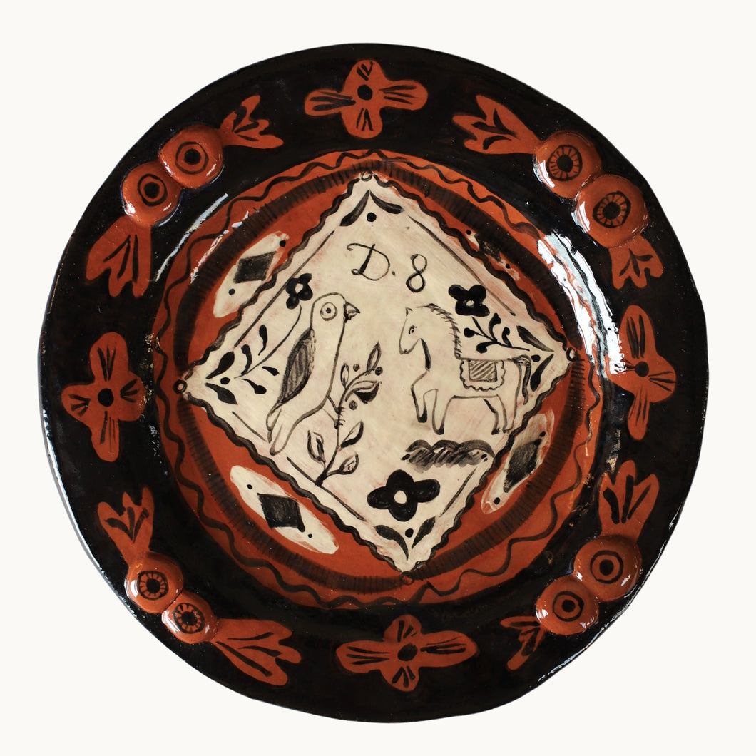 Horse and Parrot D 8 (Plate)
