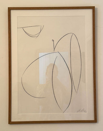 Abstract Charcoal Nude II (Framed)