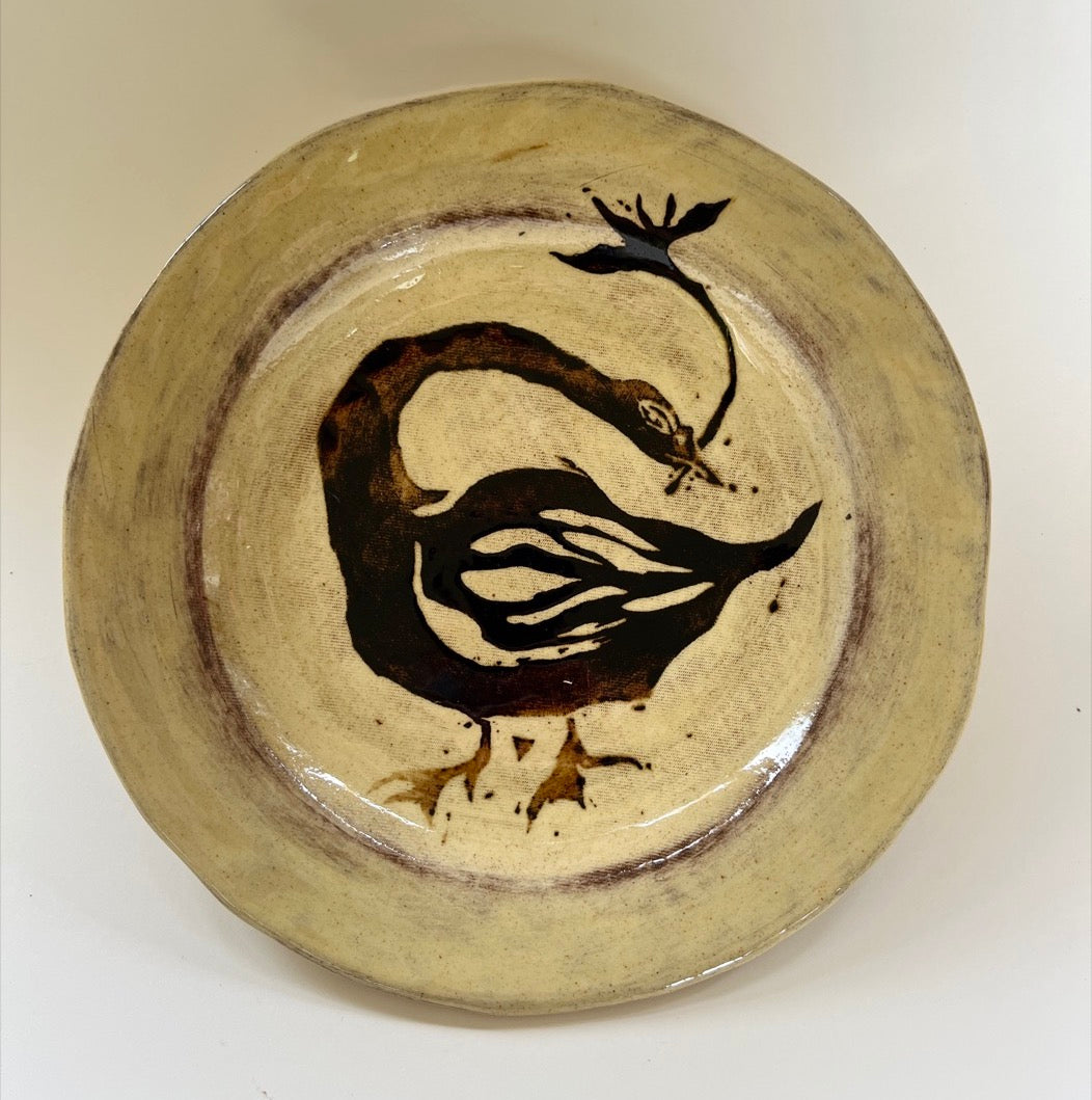 Swan dish with flower
