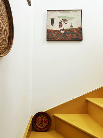 The Boat That Got Swept by The Wave (Framed)