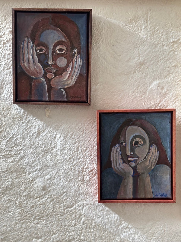 Daydreamer with brown frame (Framed)