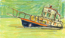 Load image into Gallery viewer, Sinking Fishing Boat (Framed)
