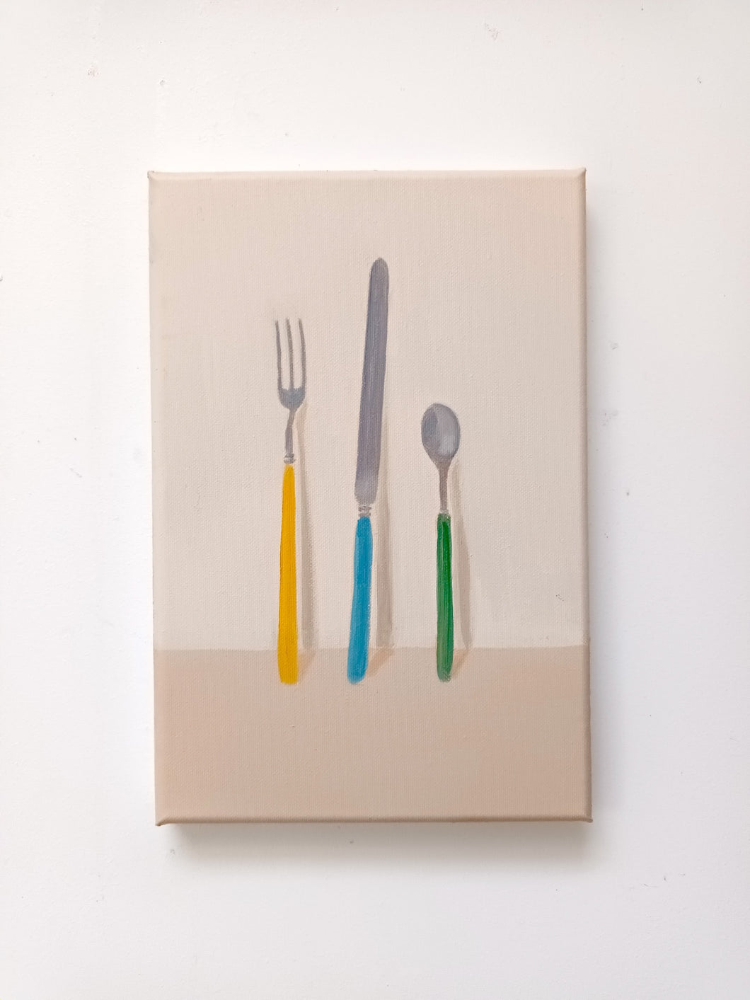 Knife, fork and spoon (colours)