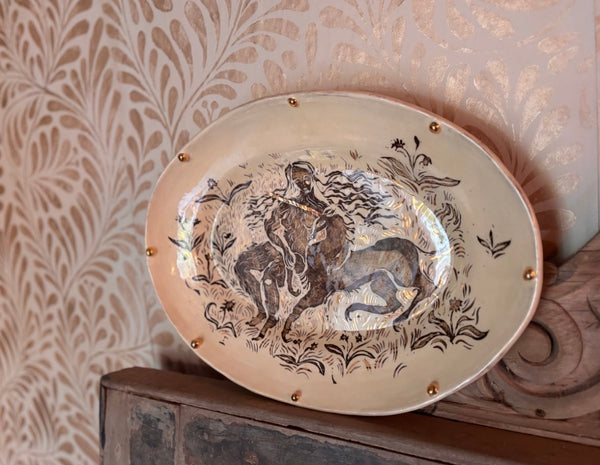 Lady and the unicorn platter