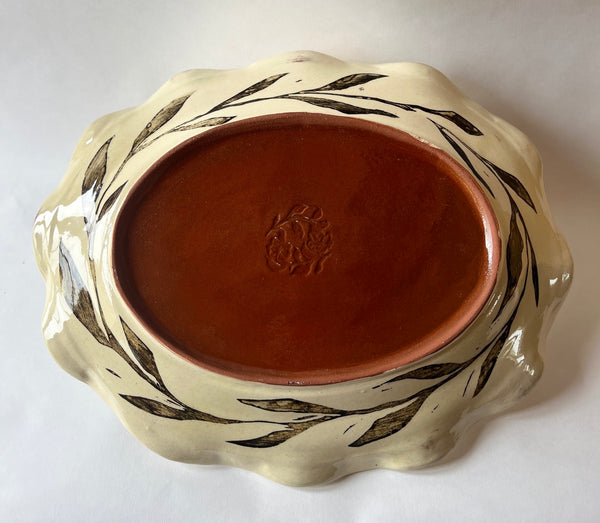 Large Hand of clover platter