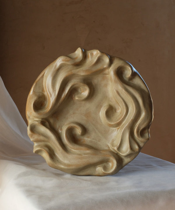 Relief Plate - Matte Beige
