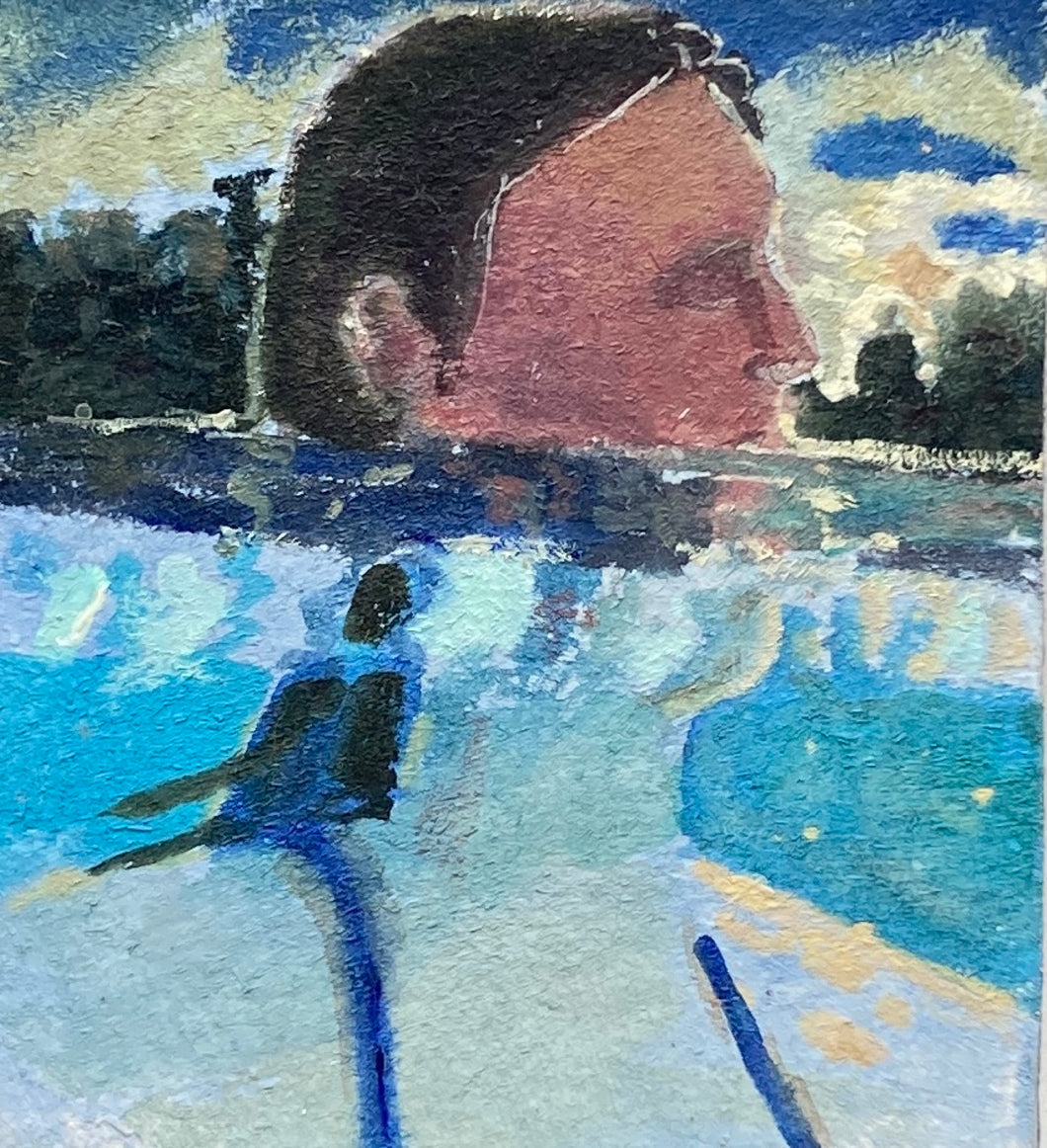 Myself, Swimming (Framed)