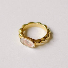 Load image into Gallery viewer, Decade Lover’s Eye Ring (9ct Gold Set, watercolour miniature &amp; crystal)