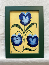 Load image into Gallery viewer, Pansy Tree on Yellow (Framed)