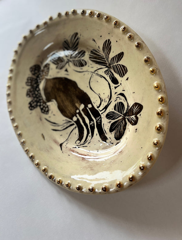 Pearls and Clover platter