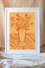 Load image into Gallery viewer, Peonies on Marigold Print