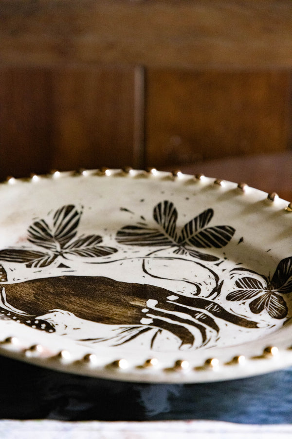 Pearls and Clover platter