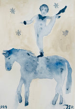 Load image into Gallery viewer, Pierrot on horse