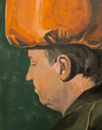 Profile in Olive and Orange