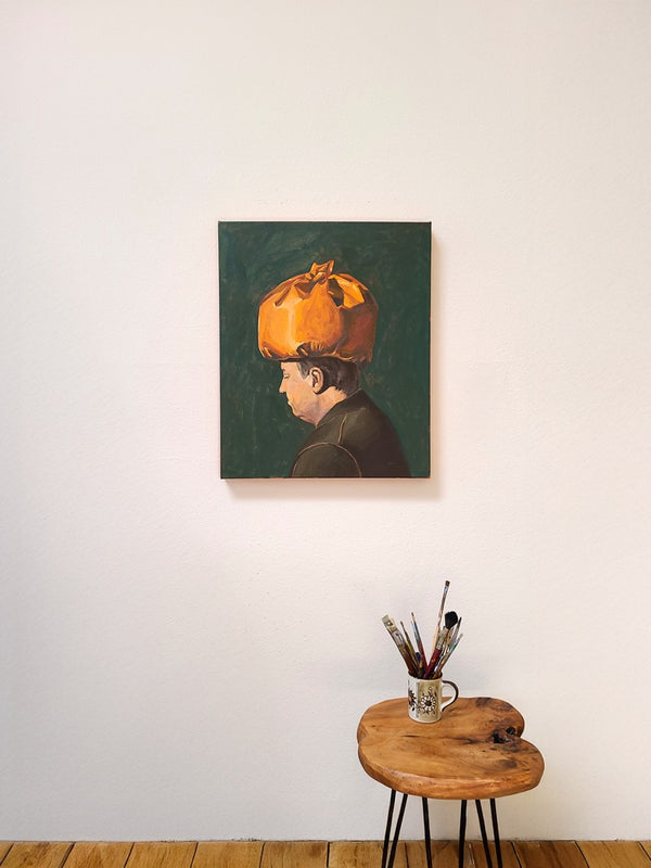 Profile in Olive and Orange