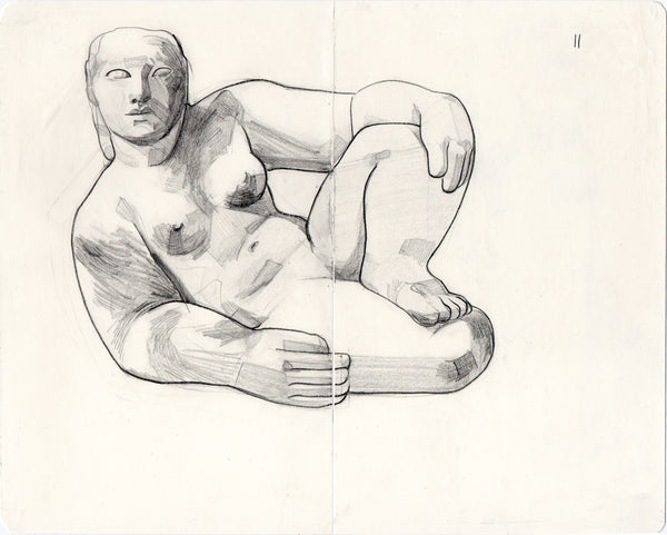 Reclining, study