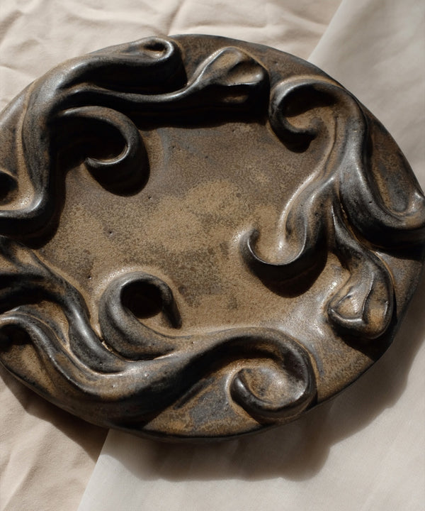 Floral Relief Plate, Cortado