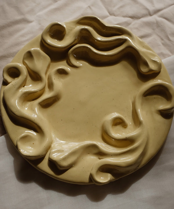 Floral Relief Plate, Butter