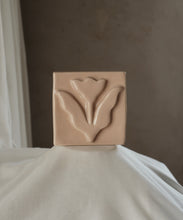 Load image into Gallery viewer, Floral Relief Tile, Pale Pink 4