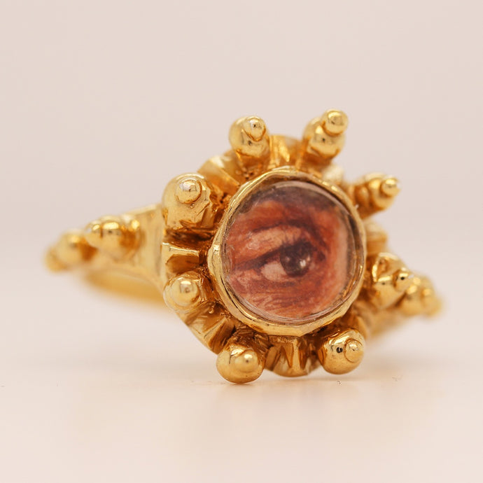 Ritual Lover’s Eye Ring (Silver with light Gold Vermeil)