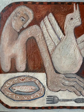 Load image into Gallery viewer, Big hand, Large bird (Framed)