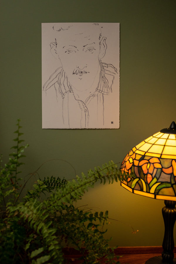 Self-portrait in Striped Shirt