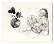 Load image into Gallery viewer, Self Portrait with Essentials, Sketchbook study