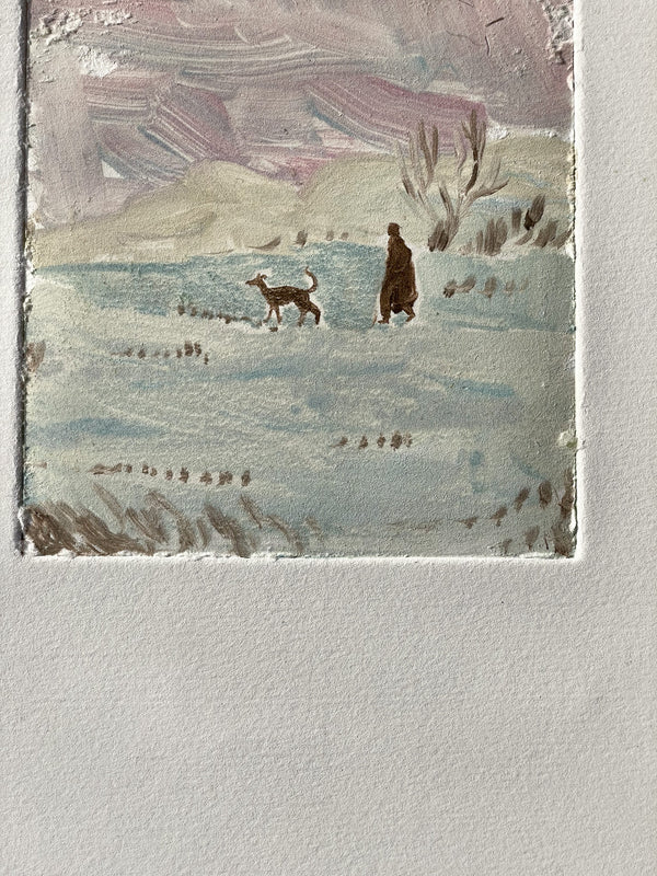 Snow stubble field