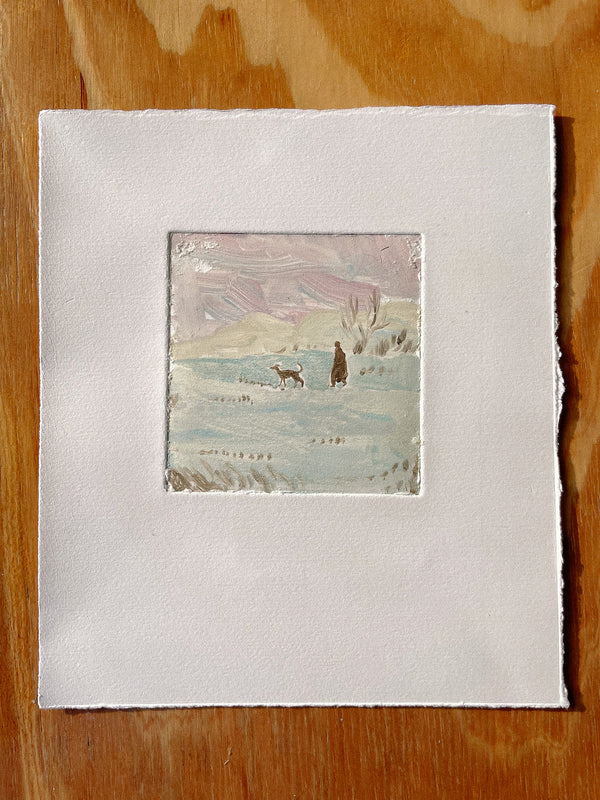 Snow stubble field