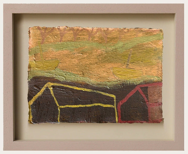 Boats and barns (Framed)