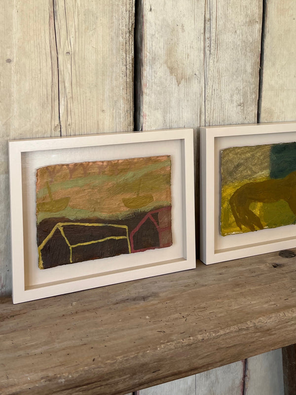 Boats and barns (Framed)
