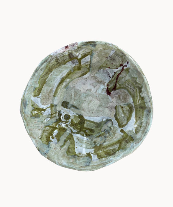 Green Splattered Bowl