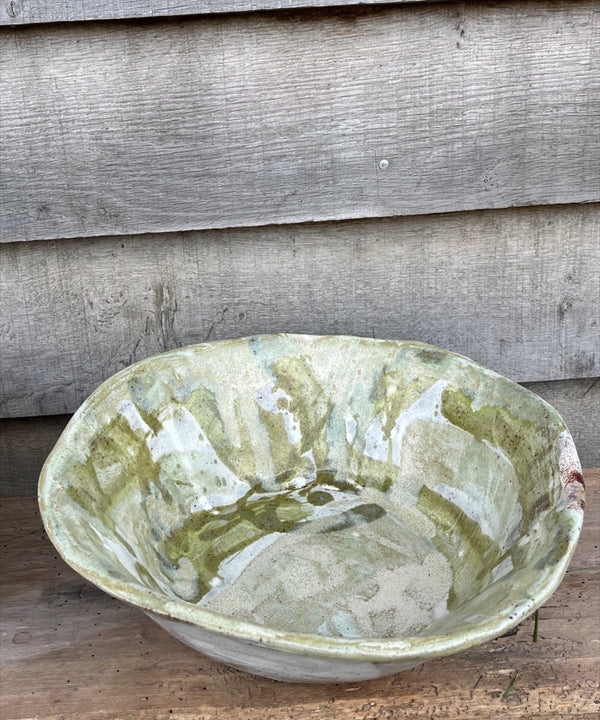Green Splattered Bowl