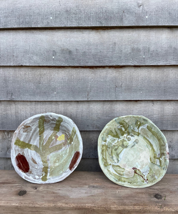 Green Splattered Bowl