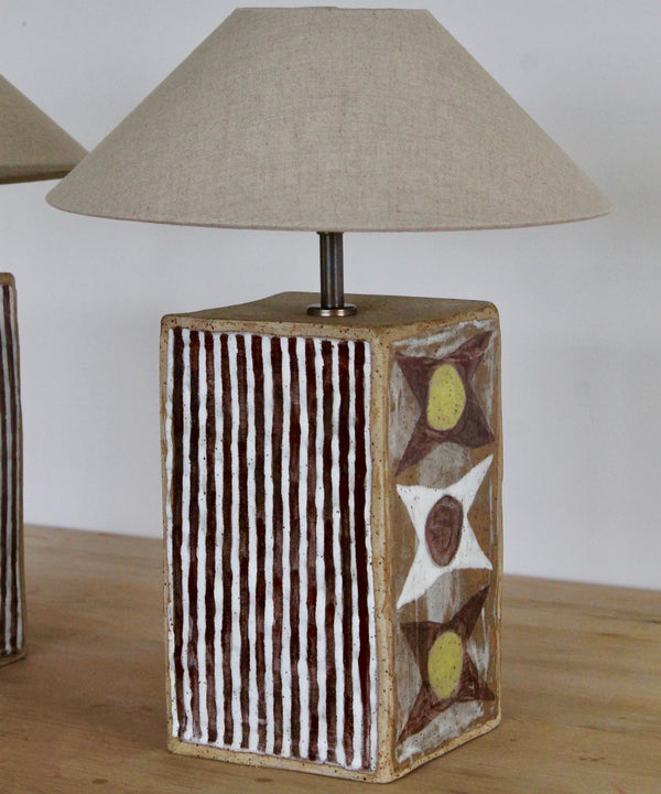 Pair of Stripe Lamps