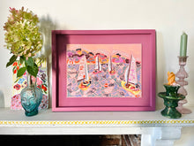 Load image into Gallery viewer, South Hams Study on Pink (Framed)