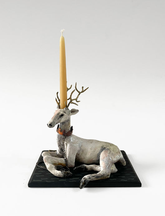 White Stag Candlestick