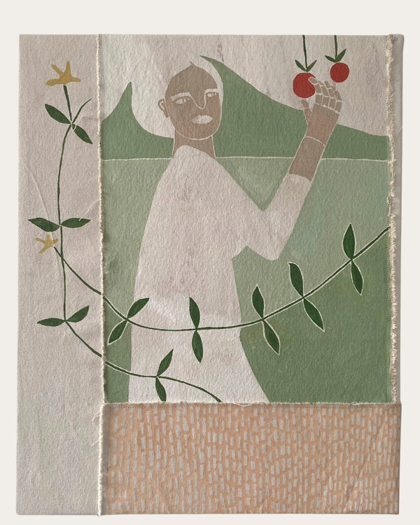 Summer portrait picking fruit