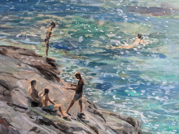 Swimming off the rocks, Prawle Point