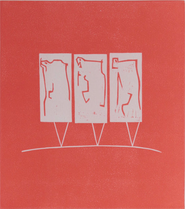 Three Figures Walking (Print)