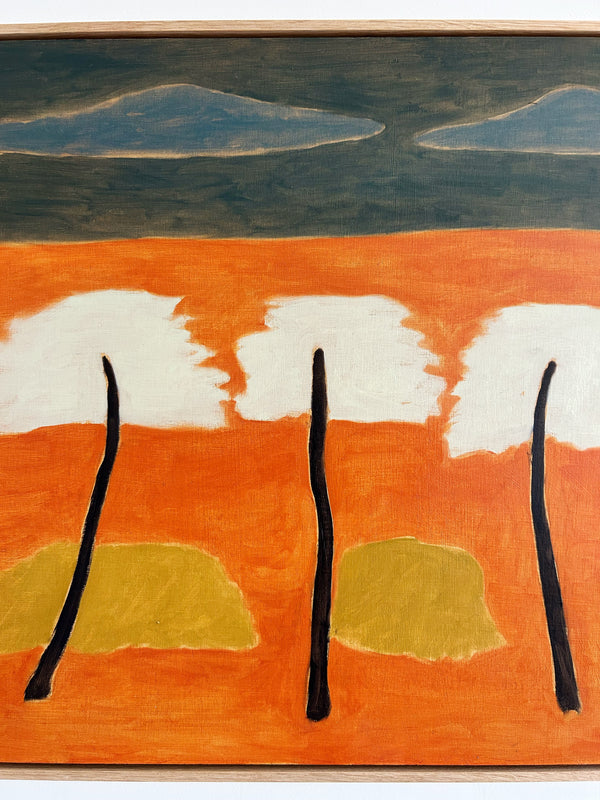 Three Trees under Clouds (Framed)