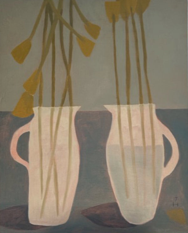 Two Jugs with Flowers (Framed)