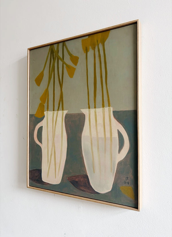 Two Jugs with Flowers (Framed)