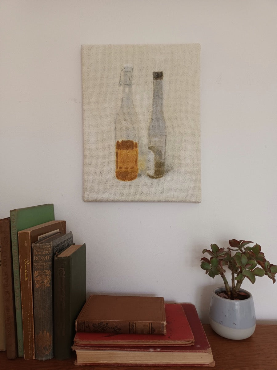 Two bottles (oil and vinegar)