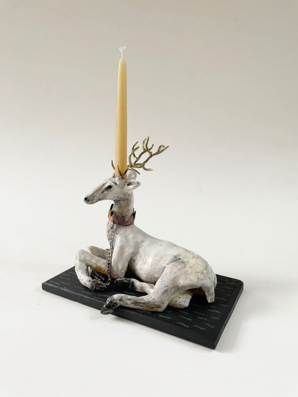 White Stag Candlestick