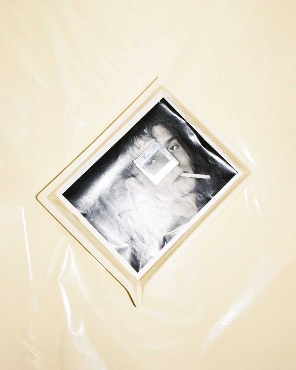 A large printed reference photograph displayed inside Ailsa Ogden’s creative fine art studio workspace.